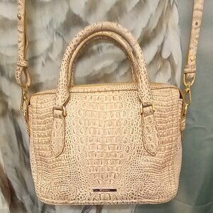 Brahmin Micaela Birch Leather Satchel    Like New
